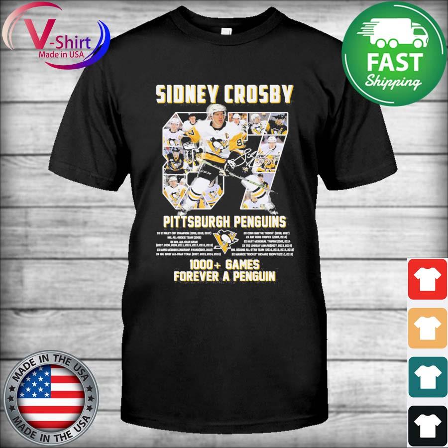 Sidney Crosby Pittsburgh Penguins 1000 games forever a Penguin signature  shirt, hoodie, sweater, long sleeve and tank top
