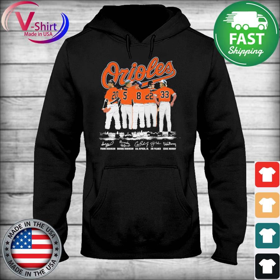 Baltimore Orioles Frank and Brooks and Cal Ripken and Jim Palmer and Eddie  murray signature shirt, hoodie, sweater, long sleeve and tank top