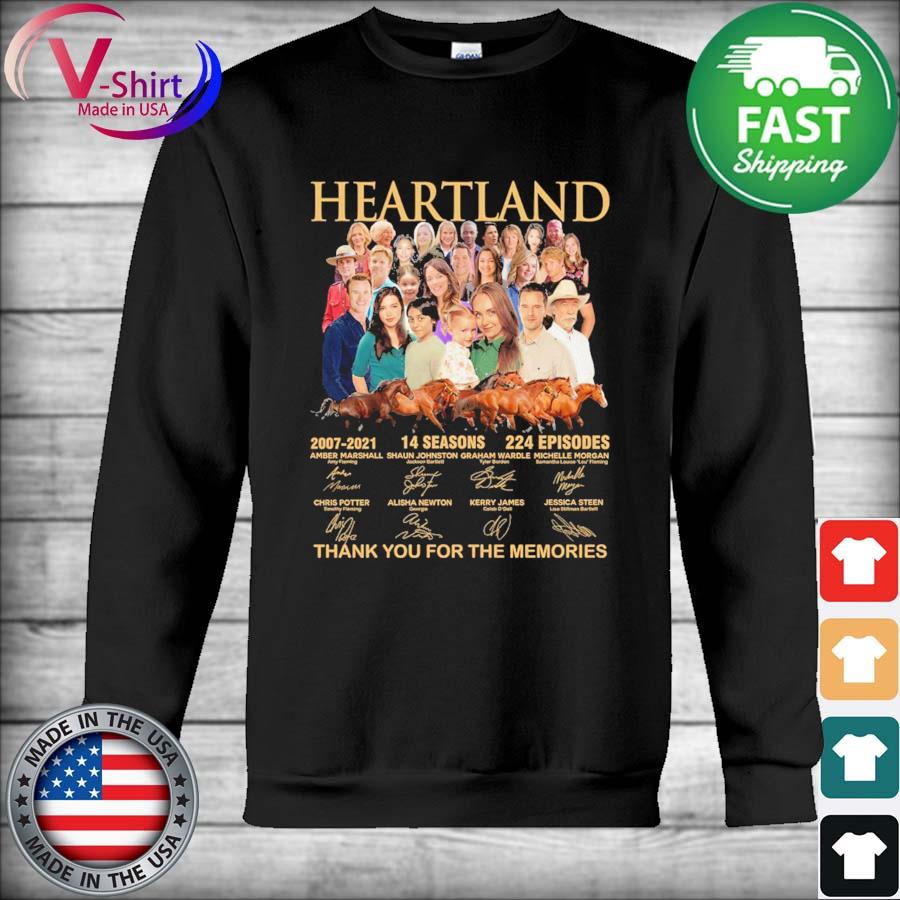 Heartland Canadian TV Series 14th Anniversary 2007-2021 signature shirt,  hoodie, sweater, long sleeve and tank top