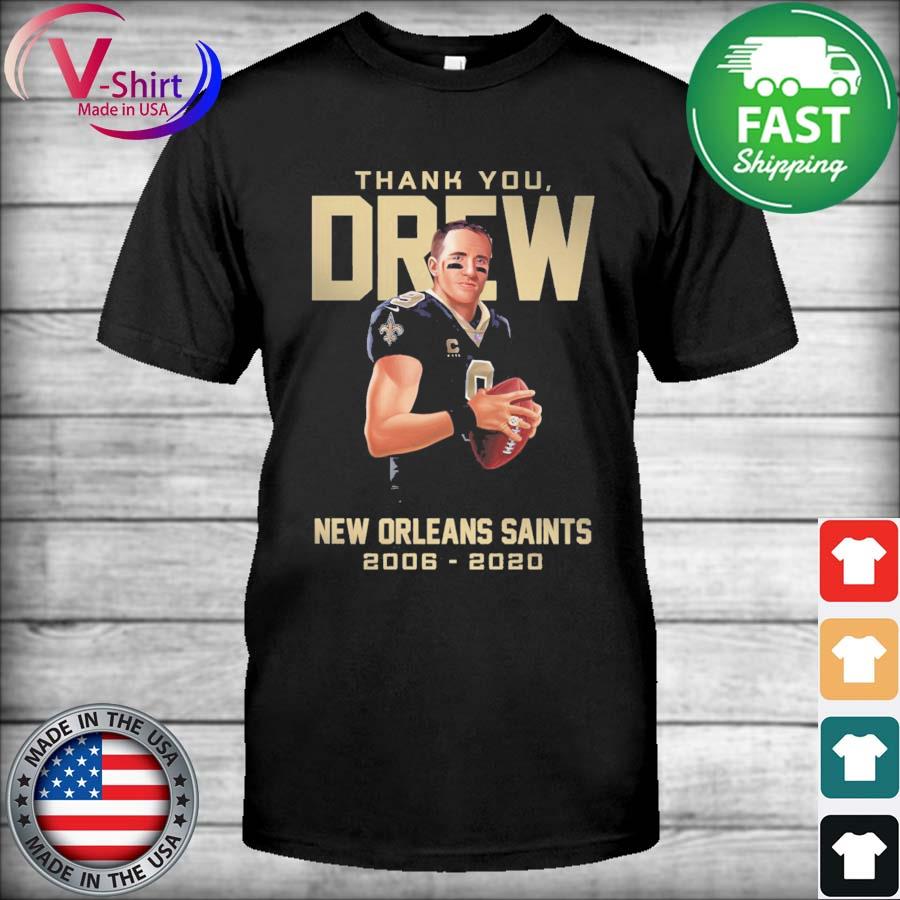 15 seasons 2005 2021 Saints Drew Brees signature thank you for the