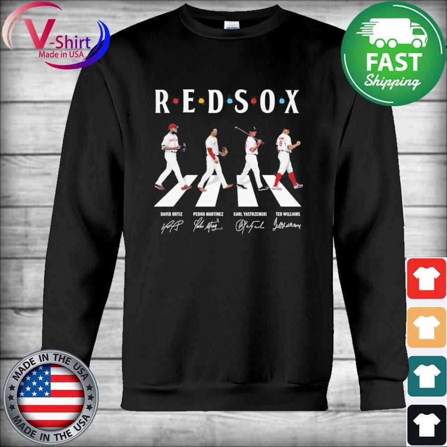 The Red Sox David Ortiz Pedro Martinez Carl Yastrzemski Ted Williams Abbey  Road signatures shirt, hoodie, sweater, long sleeve and tank top