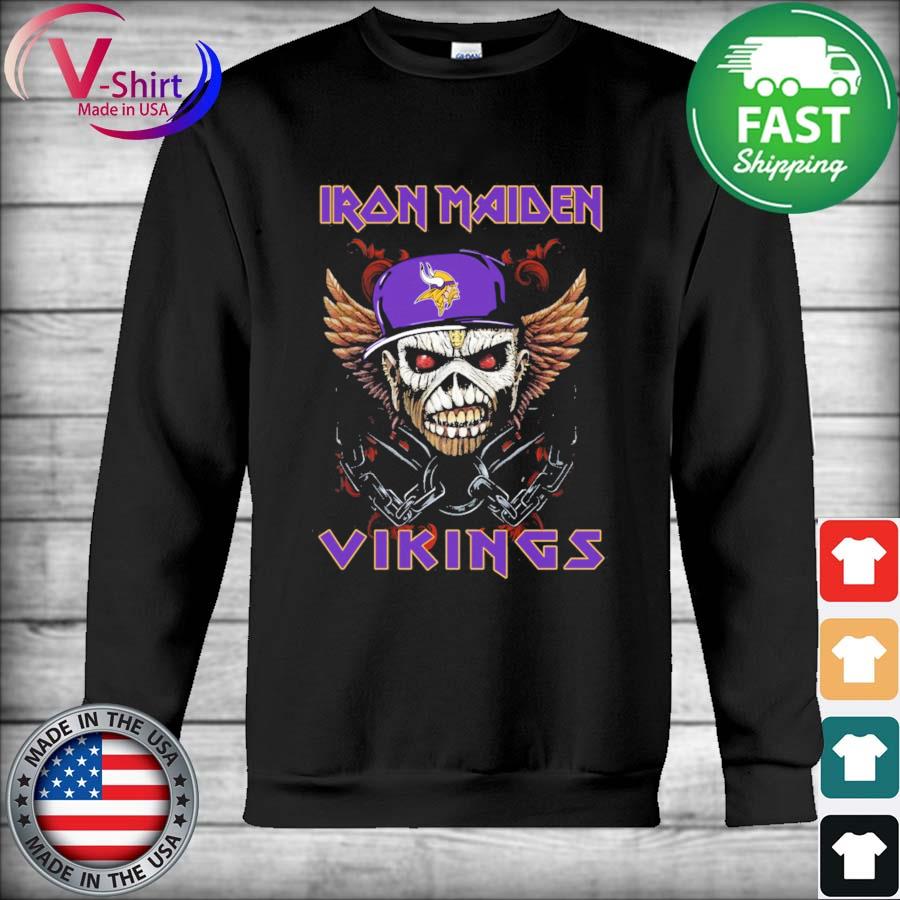 Official Iron Maiden Skull Minnesota Vikings Shirt, hoodie, sweater, long  sleeve and tank top