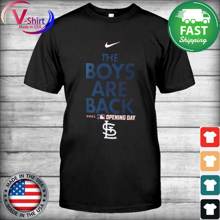 Men's Nike Red St. Louis Cardinals 2021 Opening Day Phrase T-Shirt