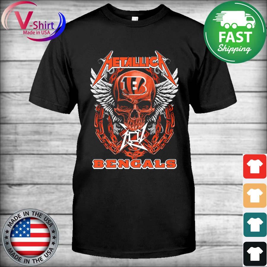 Official Skull Metallica Cincinnati Bengals shirt, hoodie, sweater