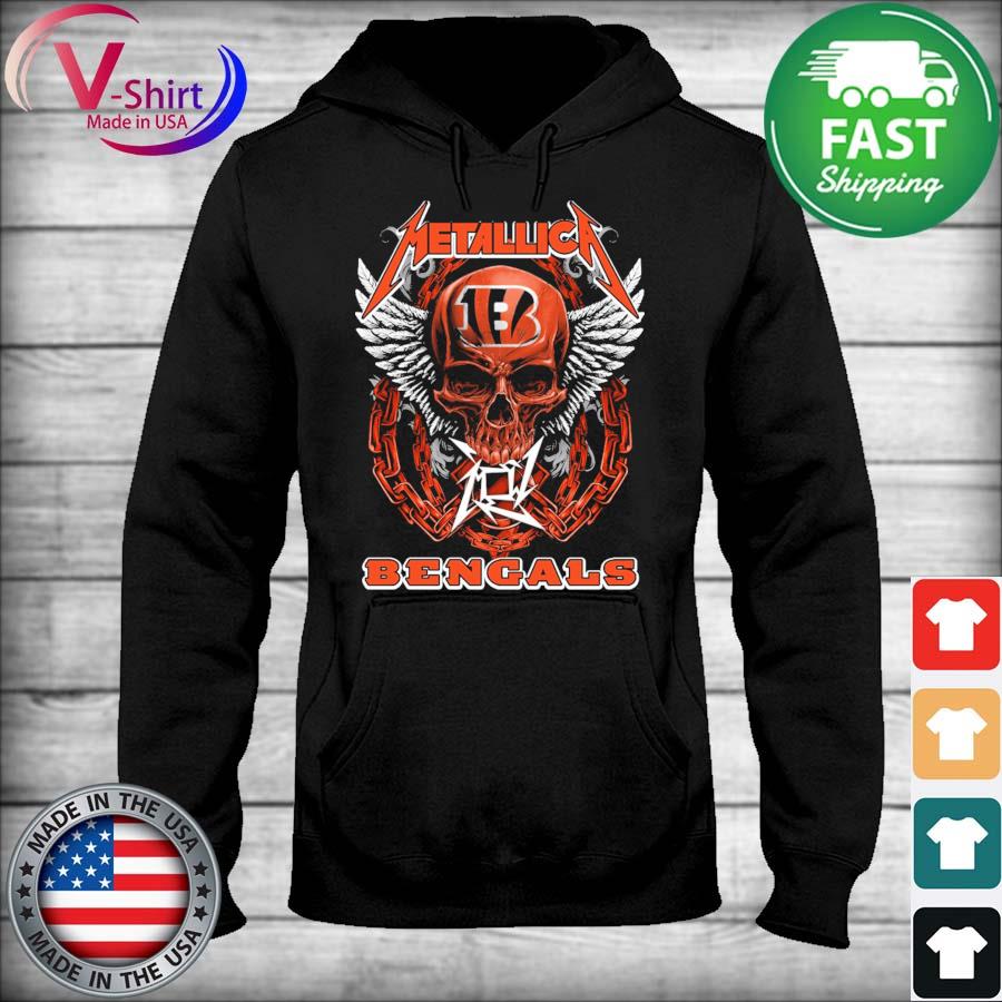 Official Skull Metallica Cincinnati Bengals shirt, hoodie, sweater