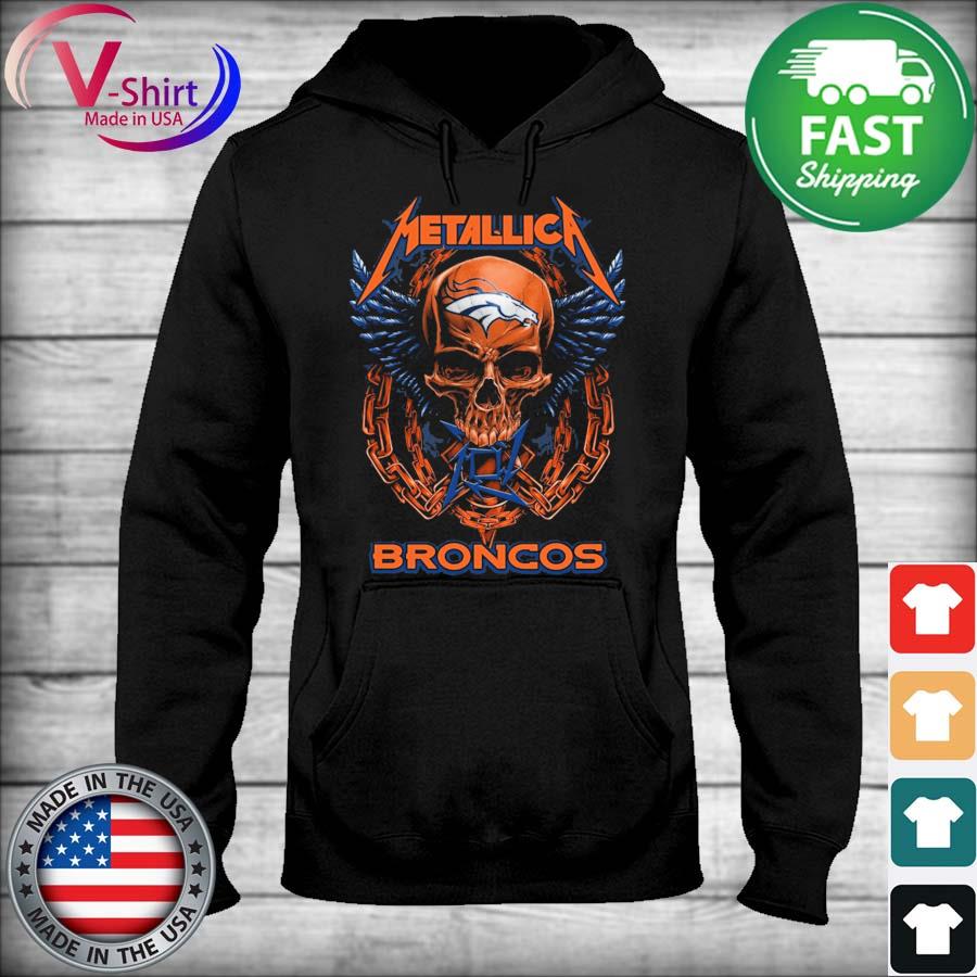 Official Skull Metallica Denver Broncos shirt, hoodie, sweater, long sleeve  and tank top