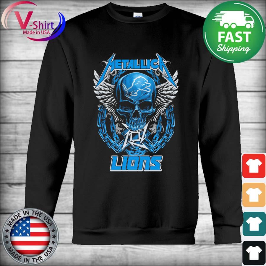 Skull Metallica Detroit Lions Shirt - High-Quality Printed Brand