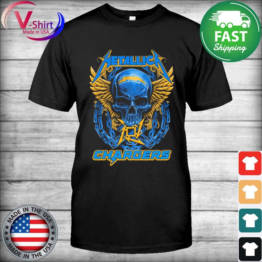 Official Skull Metallica Los Angeles Chargers shirt, hoodie, sweater, long  sleeve and tank top