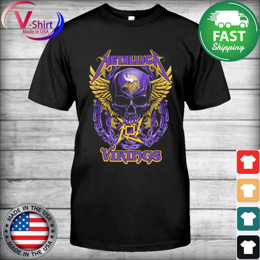 Official Skull Metallica Minnesota Vikings shirt, hoodie, sweater, long  sleeve and tank top