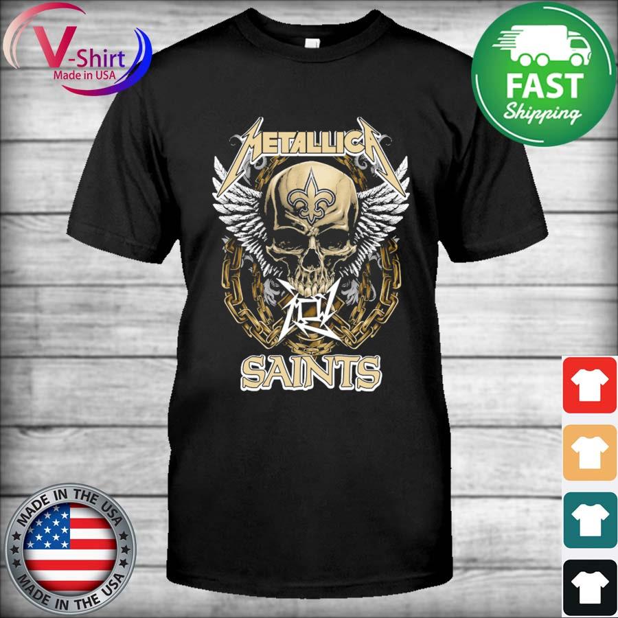 Metallica Skull New Orleans Saints shirt, hoodie, sweater, long sleeve and  tank top