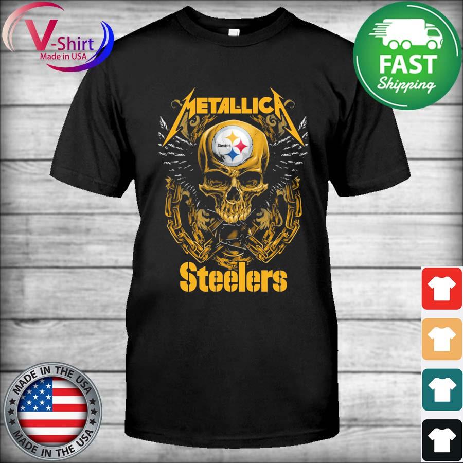 Not only this Metallica skull Pittsburgh Steelers shirt, But It's also  available for the shirt, Unisex hoodie, tank t…