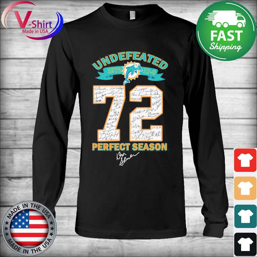 Official miami Dolphins NFL Undefeated Season 1972 Baseball Shirt