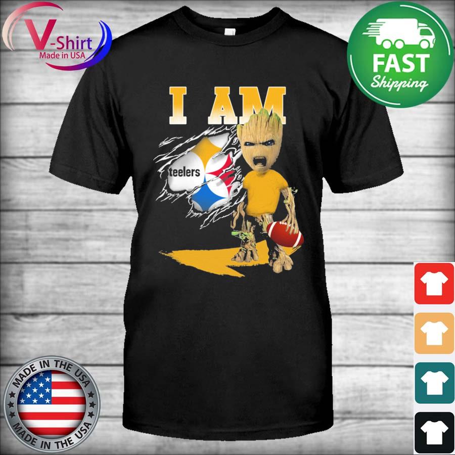 Groot I Am Pittsburgh Steelers Shirt - High-Quality Printed Brand