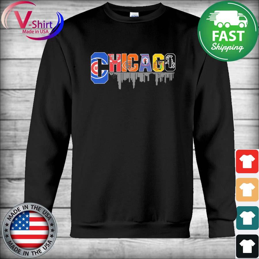 Official Chicago Cubs, Bears and Bulls official logo shirt, hoodie,  sweater, long sleeve and tank top