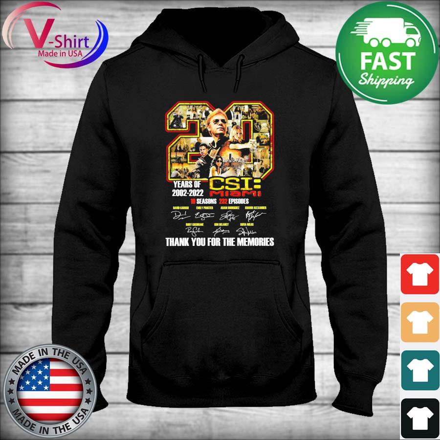 Years Of 02 22 Csi Miami 10 Seasons 232 Episodes Thank You For The Memories Signature Shirt Hoodie Sweater Long Sleeve And Tank Top