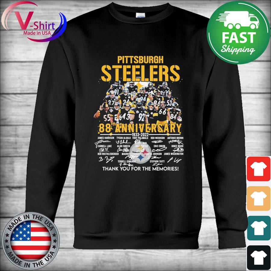 Pittsburgh Steelers 88th Anniversary 1933 2022 Thank You For The Memories  Shirt