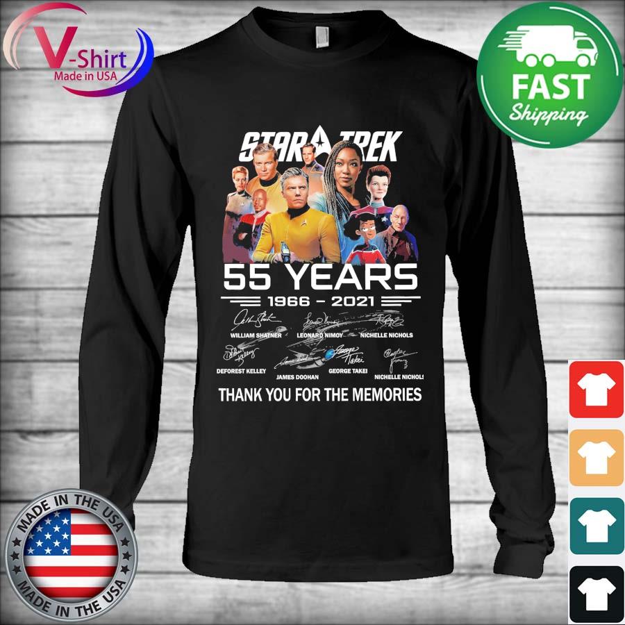 Star Trek 55 Years 1966 2021 Signatures Thank You For Memories T- shirt, hoodie, sweater, long sleeve and tank top