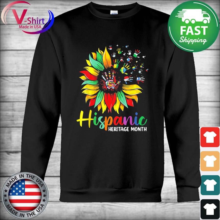 Hispanic Heritage Month Woman Latino Countries Flag T-Shirt Hoodie