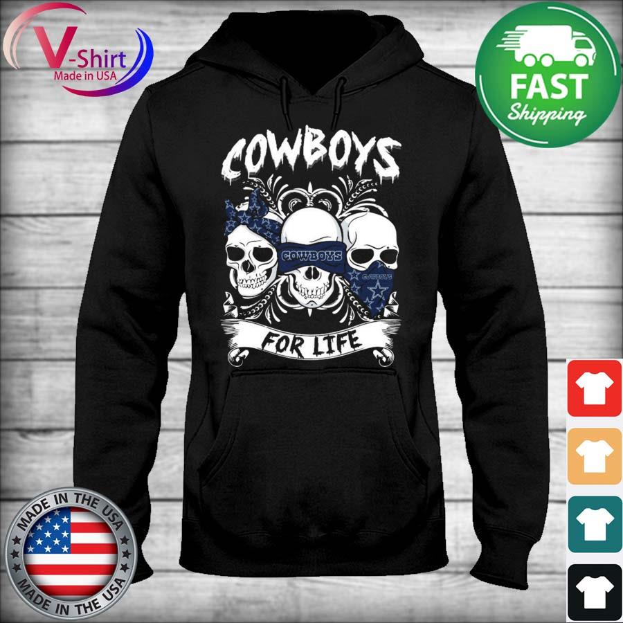 Sugar skull Dallas Cowboys all over print t-shirt - Dallas Cowboys Home