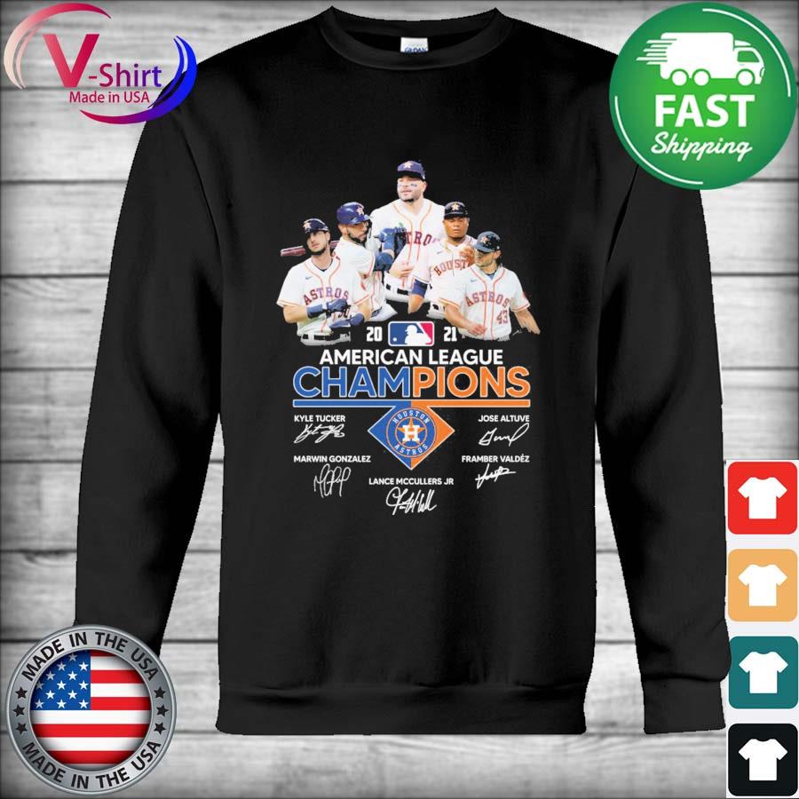2021 American League Champions Houston Astros Kyle Tucker Jose Altuve  Signatures Shirt, hoodie, sweater, long sleeve and tank top