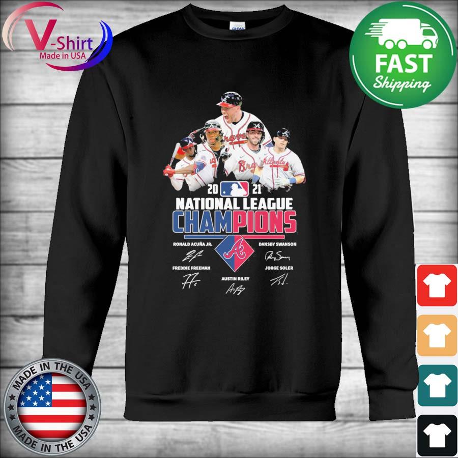 Atlanta Braves 2021 National League Champions signatures shirt