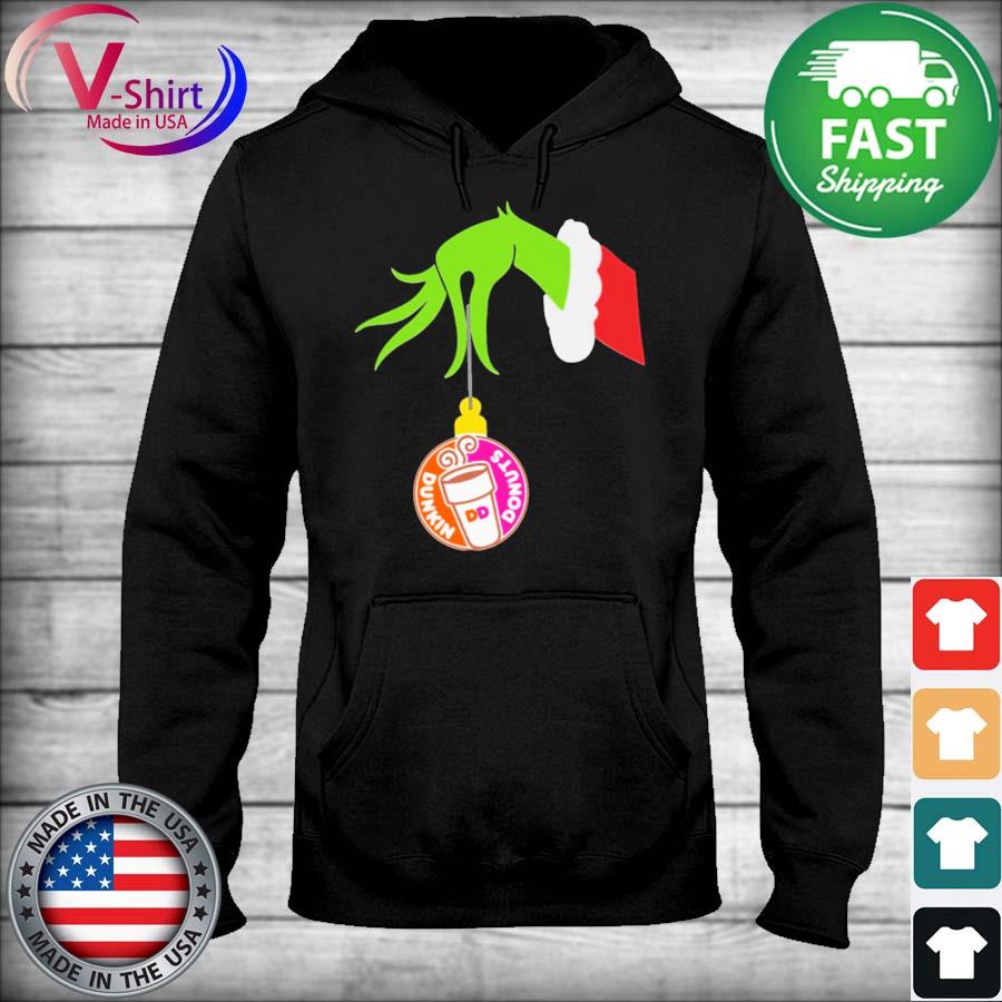 McDonald's symbol with grinch santa hat christmas shirt, hoodie, sweater,  long sleeve and tank top