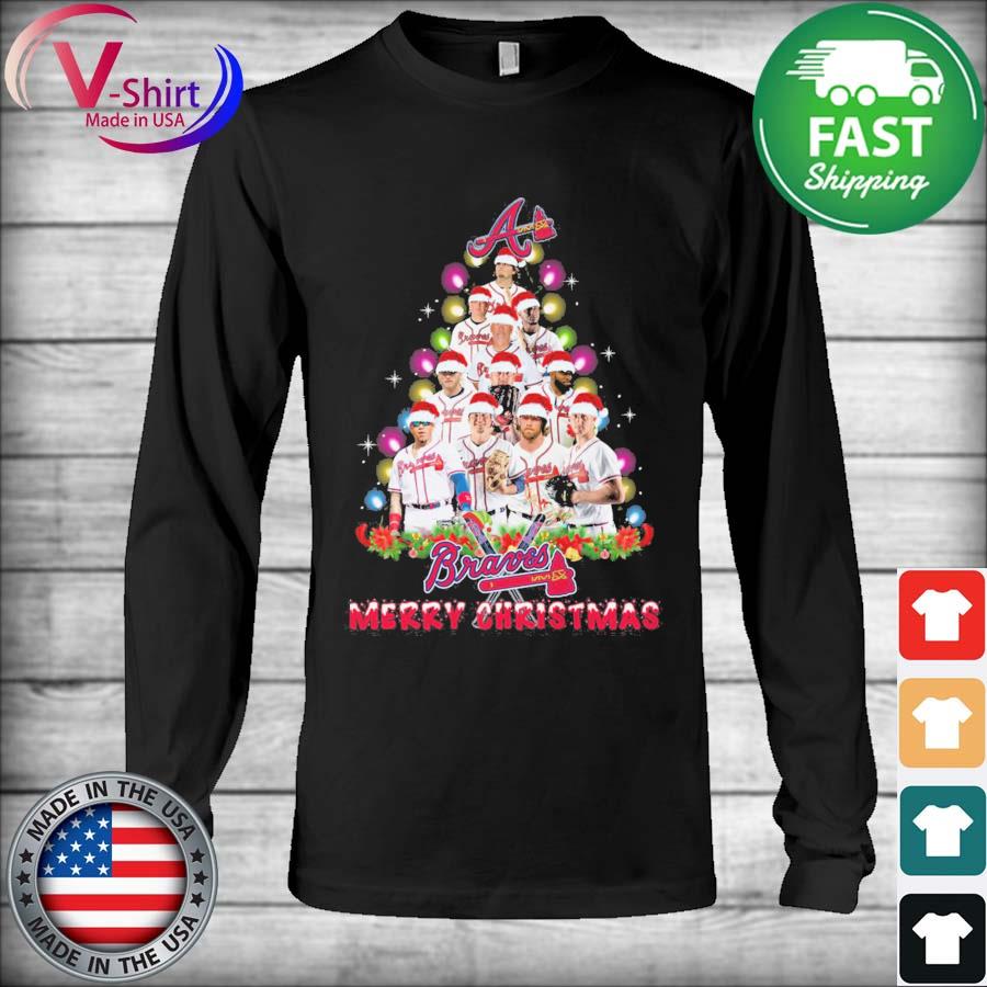 Official Atlanta Braves Santa Tree Merry Christmas Shirt, hoodie