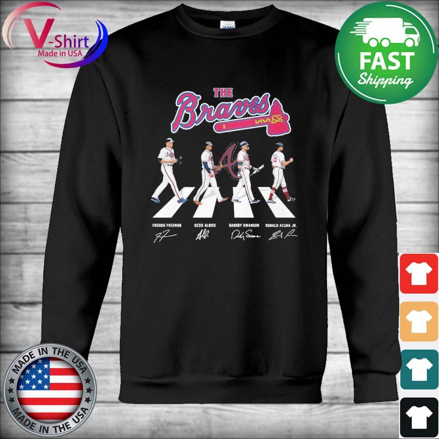 The Braves Abbey Road Dansby Swanson Ozzie Albies Freddie Freeman Ronald  Acuna Jr signatures shirt, hoodie, sweater, long sleeve and tank top