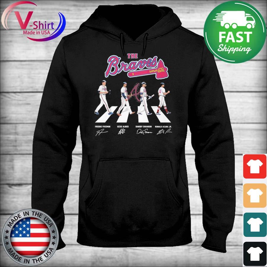 Official The Atlanta Braves Freddie Freeman Ozzie Albies Dansby Swanson  Ronald Acuna Jr Abbey Road Signatures Shirt, hoodie, sweater, long sleeve  and tank top