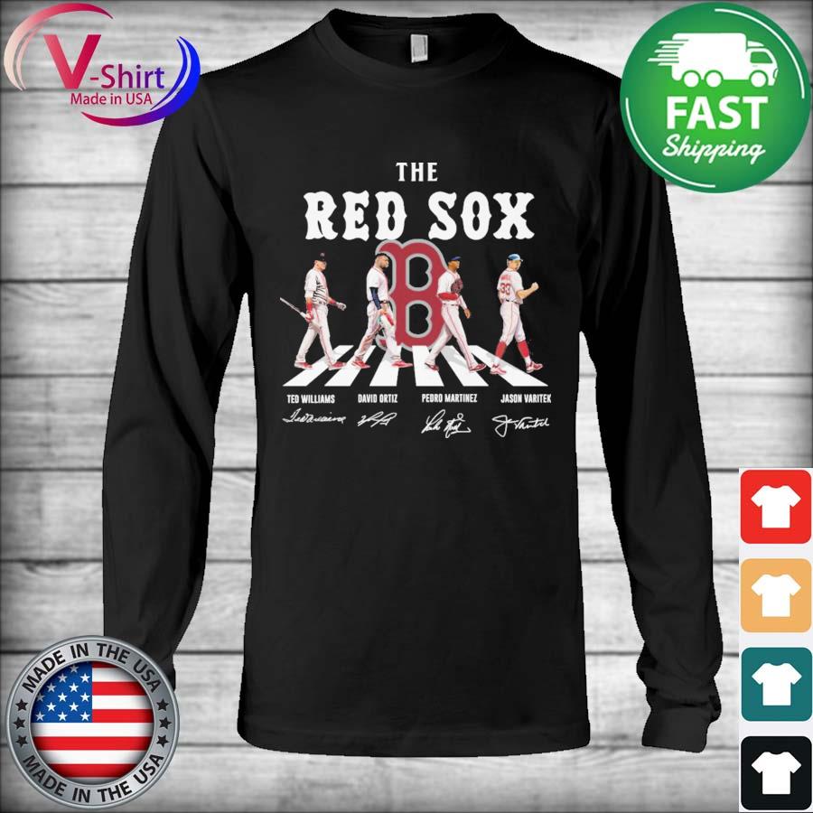 The Boston Red Sox Ted Williams David Ortiz Pedro Martinez and Jason Varitek  signatures Classic T-shirt - Dalatshirt