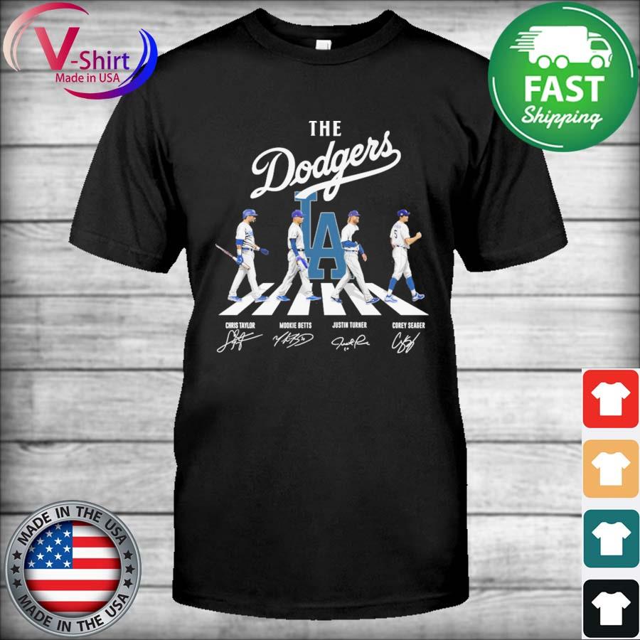 The Dodgers Chris Taylor Mookie Betts Justin Turner Corey Seager Abbey Road  Signatures Shirt, hoodie, sweater, long sleeve and tank top