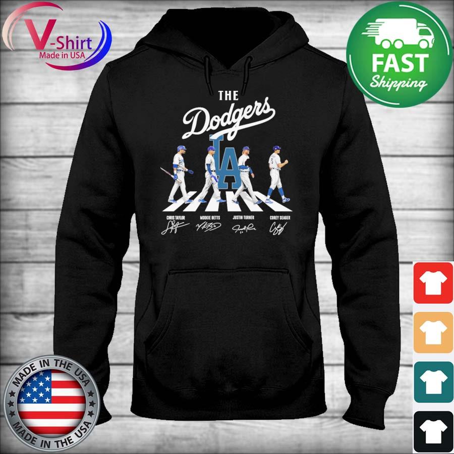 The Dodgers Chris Taylor Mookie Betts Justin Turner Corey Seager Abbey Road  Signatures Unisex T-Shirt - Teeruto