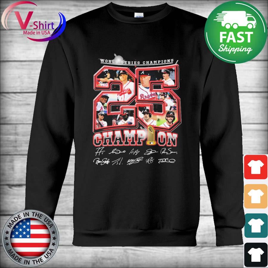 Atlanta Braves World Series Championship 2021 signatures shirt, hoodie,  sweater, long sleeve and tank top