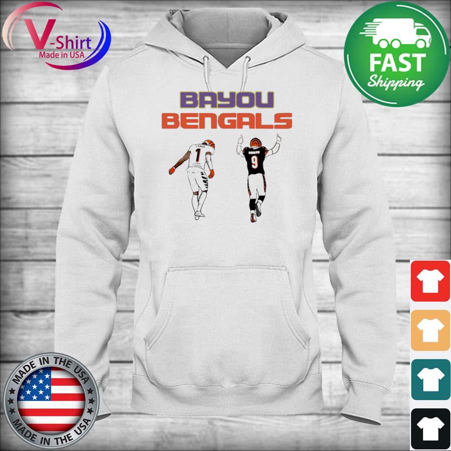 Official Ja'Marr Chase and Joe Burrow Cincinnati Bengals Bayou Bengals shirt,  hoodie, sweater, long sleeve and tank top