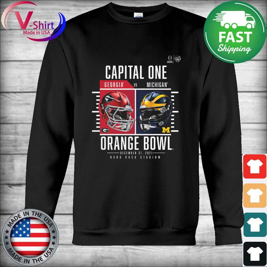 Georgia Bulldogs vs Michigan Wolverines College Football Playoff 2021 Orange Bowl Matchup Coin Flip T-Shirt Hoodie