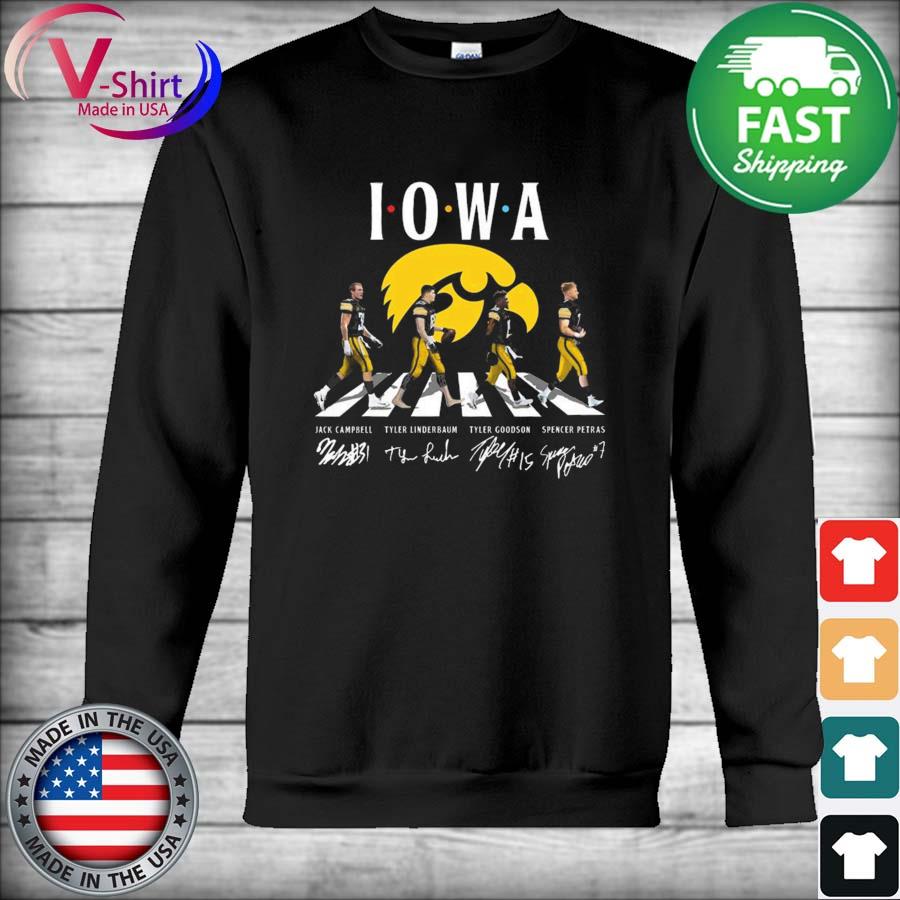 Official Iowa Hawkeyes abbey road signatures Hoodie