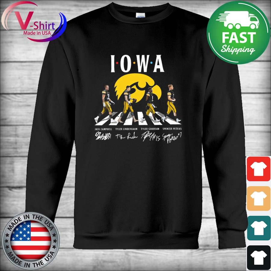 The Iowa Hawkeyes Jack Campbell Tyler Linderbaum Tyler Goodson Spencer Petras abbey road signatures Hoodie