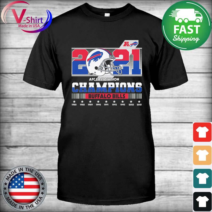 Buffalo Bills 2021 AFC East Division Champions 1980-2021 shirt