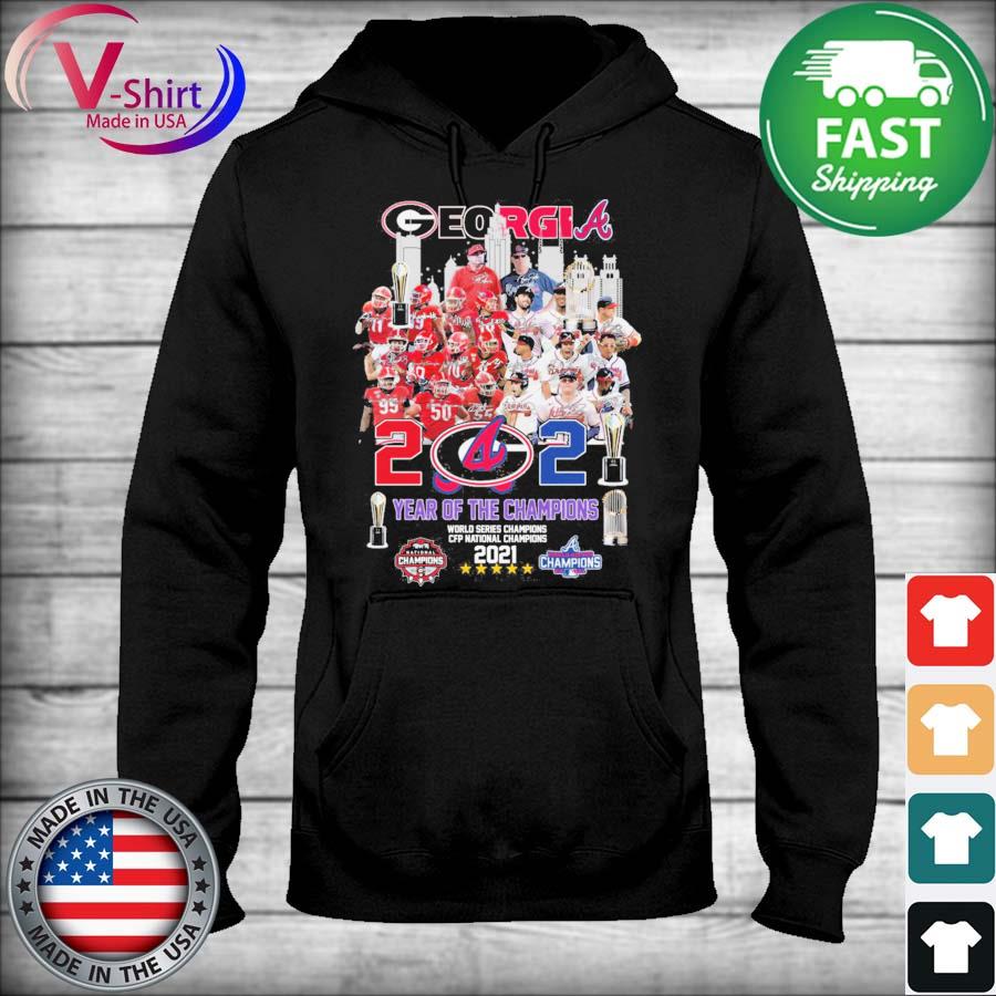 Official atlanta Braves Georgia Bulldogs Champions First Time Together Shirt,  hoodie, sweater, long sleeve and tank top