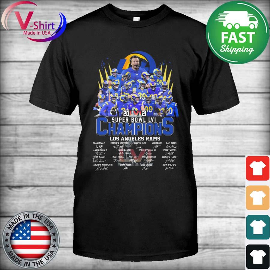 LA Rams Super Bowl LVI Champions signatures 2022 t-shirt, hoodie, sweater,  long sleeve and tank top