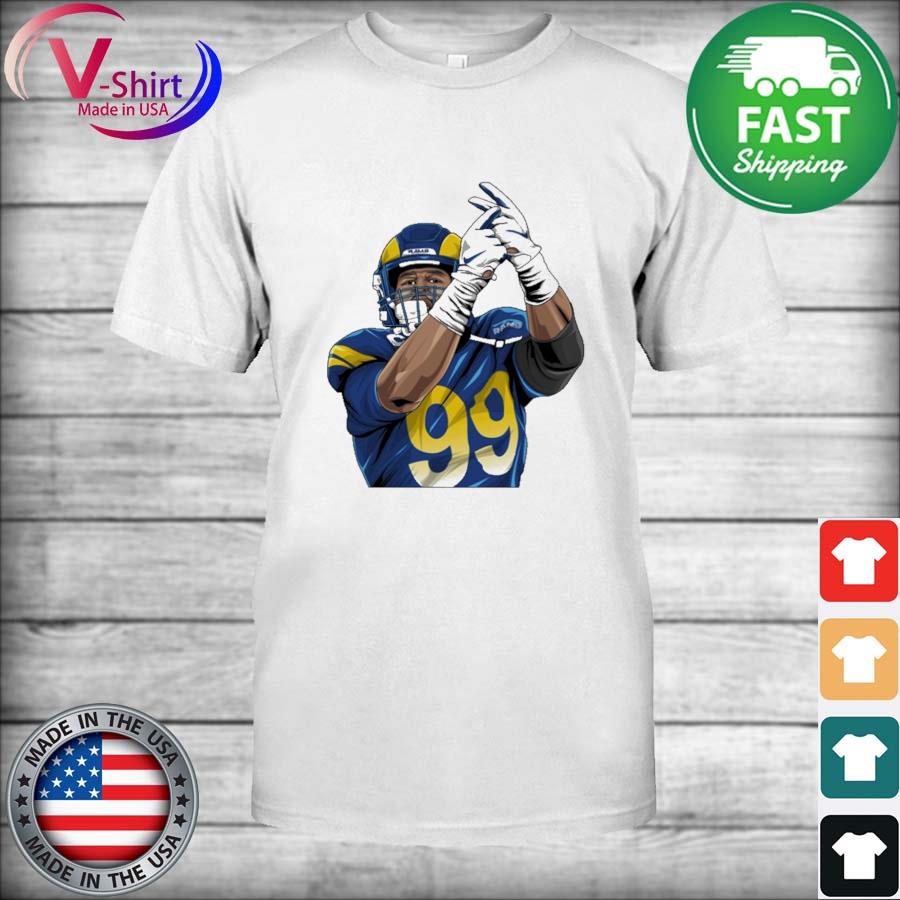 Aaron Donald Los Angeles Rams Pixel Art Kids T-Shirt by Joe