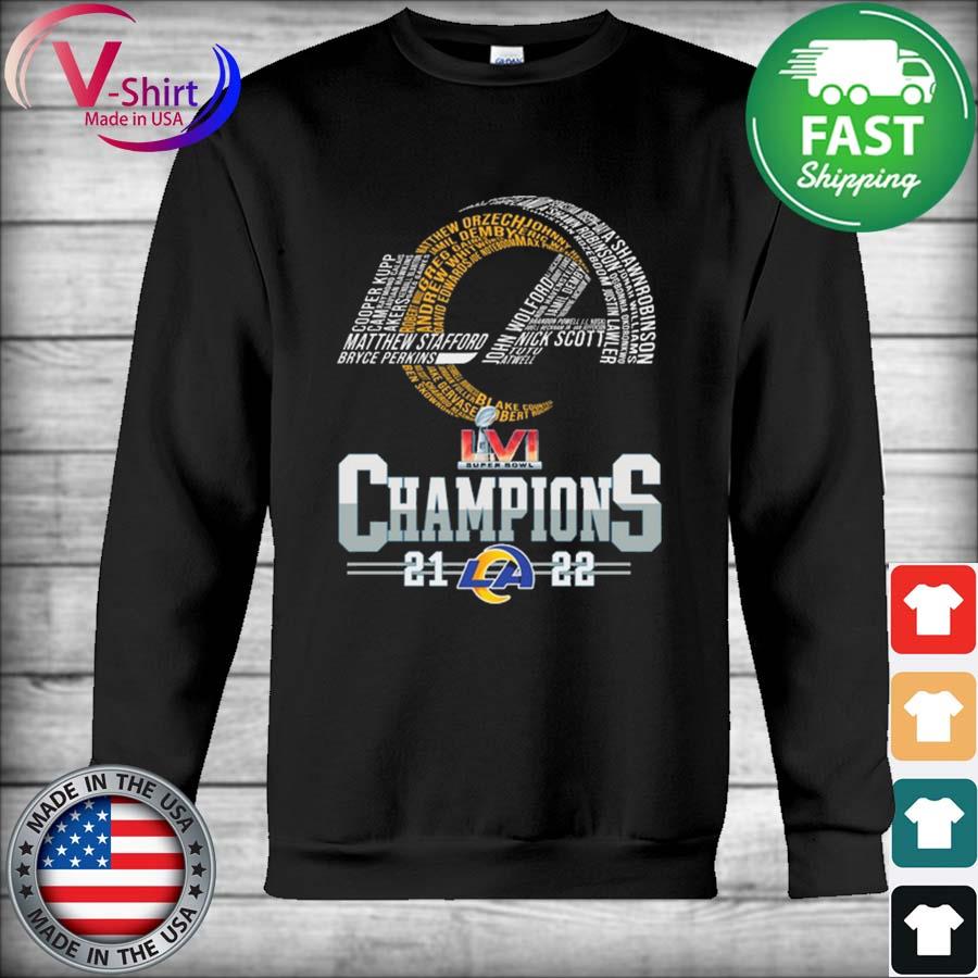 Official LA Rams Super Bowl LVI Champions 2021-2022 Shirt, hoodie, sweater,  long sleeve and tank top