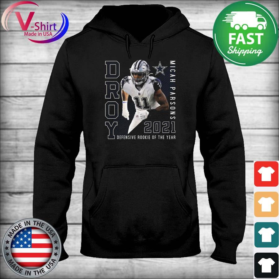 Official micah Parsons Dallas Cowboys 2021 NFL Defensive Rookie of the Year  T-Shirt