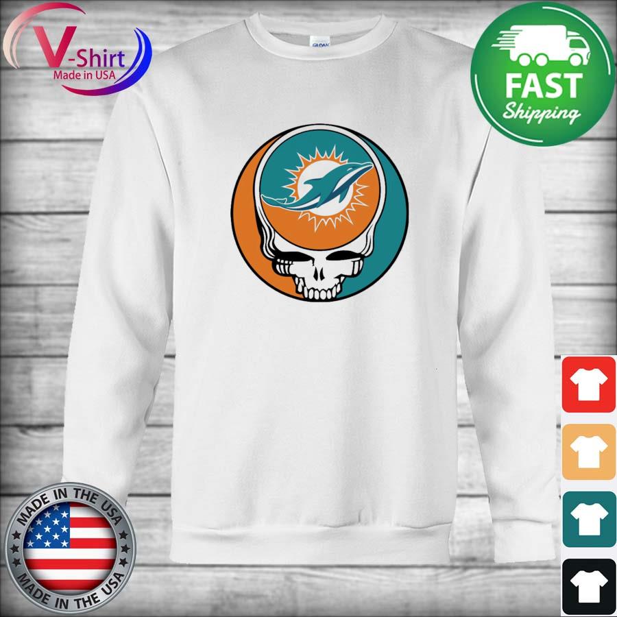 NFL Team Miami Dolphins x Grateful Dead Logo Band Youth's T-Shirt, hoodie,  sweater, long sleeve and tank top