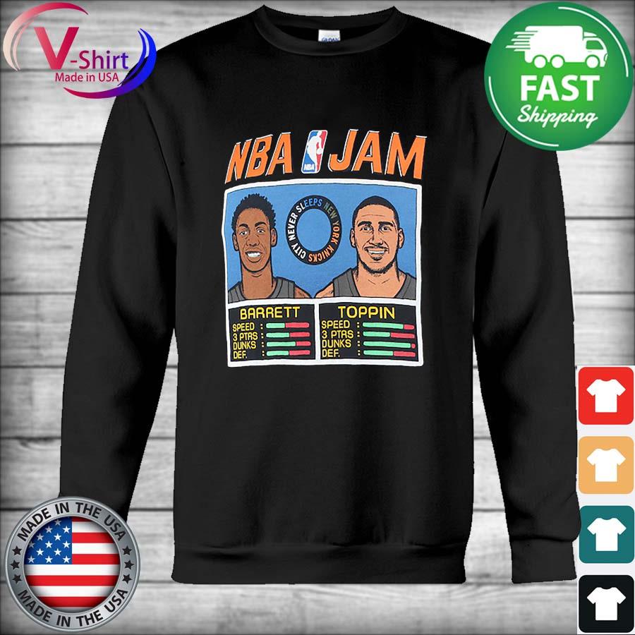 RJ Barrett & Obi Toppin New York Knicks Homage NBA Jam Tri-Blend T-Shirt -  Heathered Orange