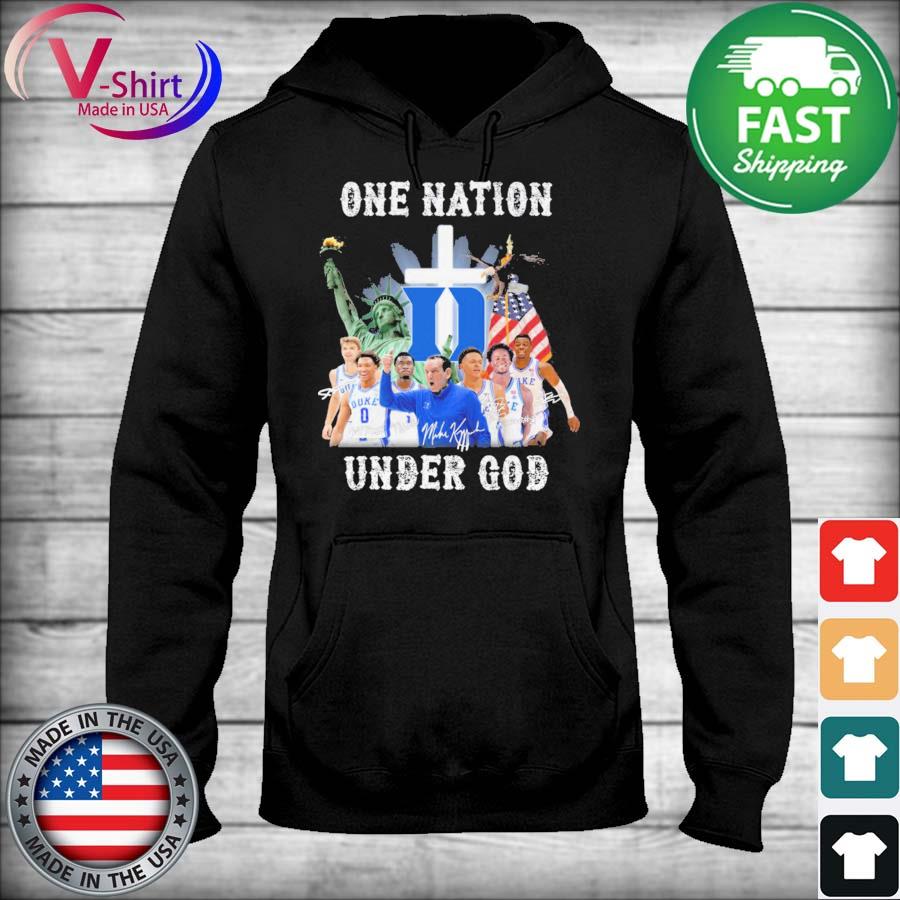 One Nation Under God Duke Basketball Team Final Four Signatures Shirt,  hoodie, sweater, long sleeve and tank top