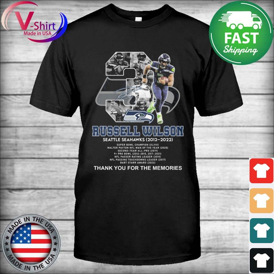 Russell Wilson Seattle Seahawks 2012 2022 Thank You For The