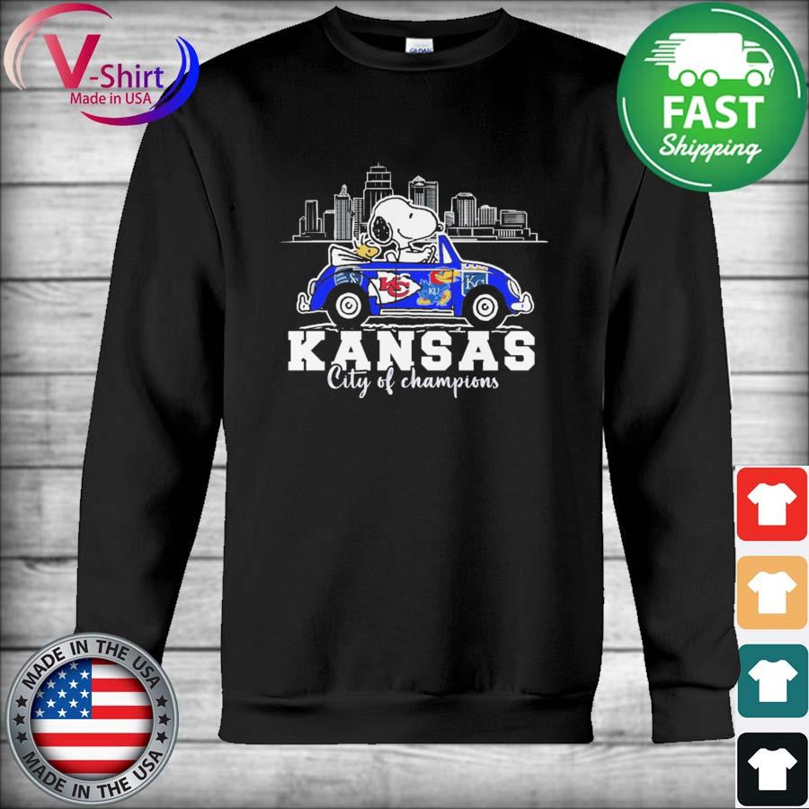 Snoopy and Woodstock driving car Kansas City Royals shirt, hoodie