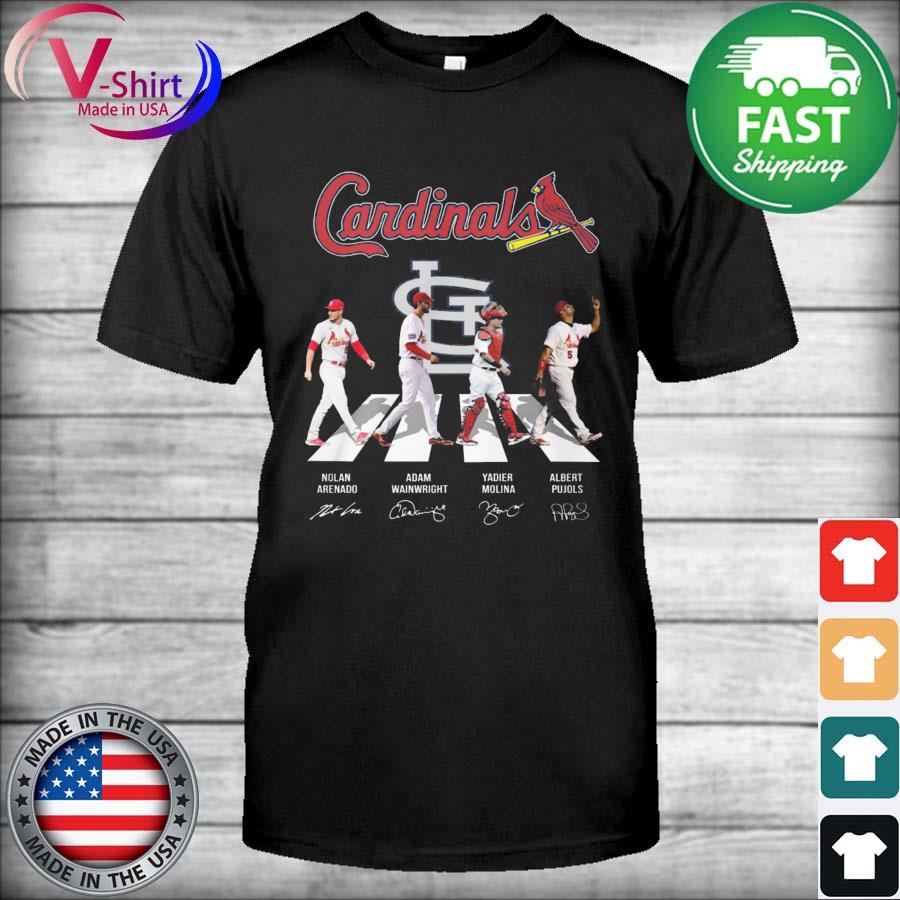 The Cardinals Arenado Wainwright Molina And Pujols Abbey Road Signatures T- Shirt, hoodie, sweater, long sleeve and tank top