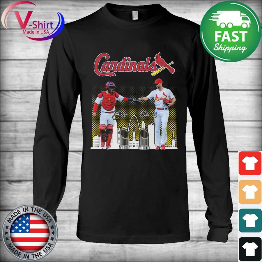 St. Louis Cardinals Wainwright and Molina St Louis skyline 2022